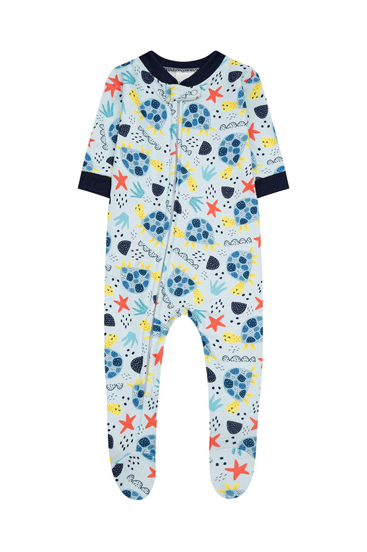 Pijama Fleece Bebe Enteriza Tortugas