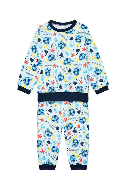 Pijama Fleece Niños Dos Piezas Tortugas